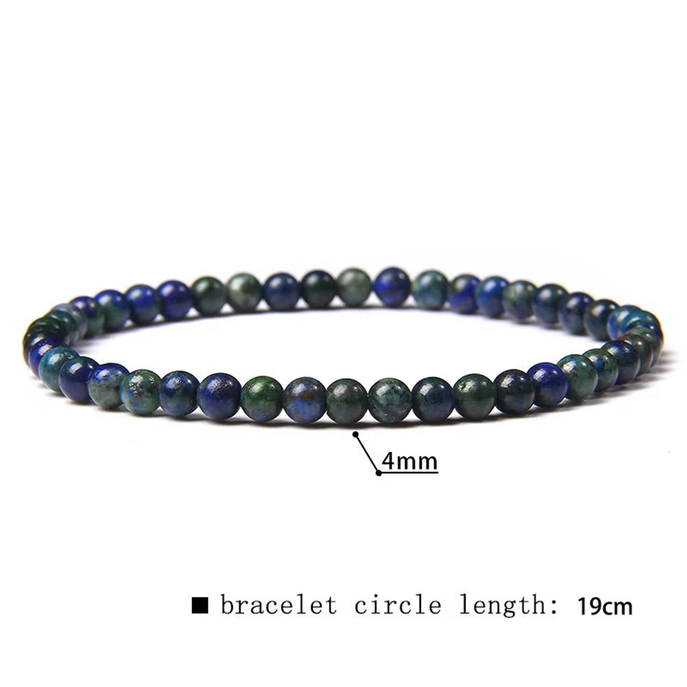 Blue Phoenix Stone Natural Gemstone Stretchy Beaded Bracelet Jewelry NWT